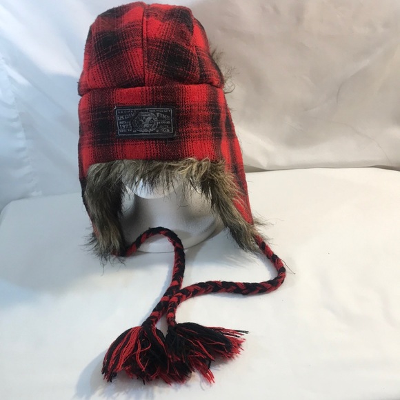 American Eagle Trapper Hat Red 